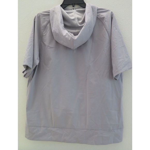 Nike 890110-027 Women's Sz L Gray Flex Running Hooded Short Sleeve Jacket - Picture 2 of 7